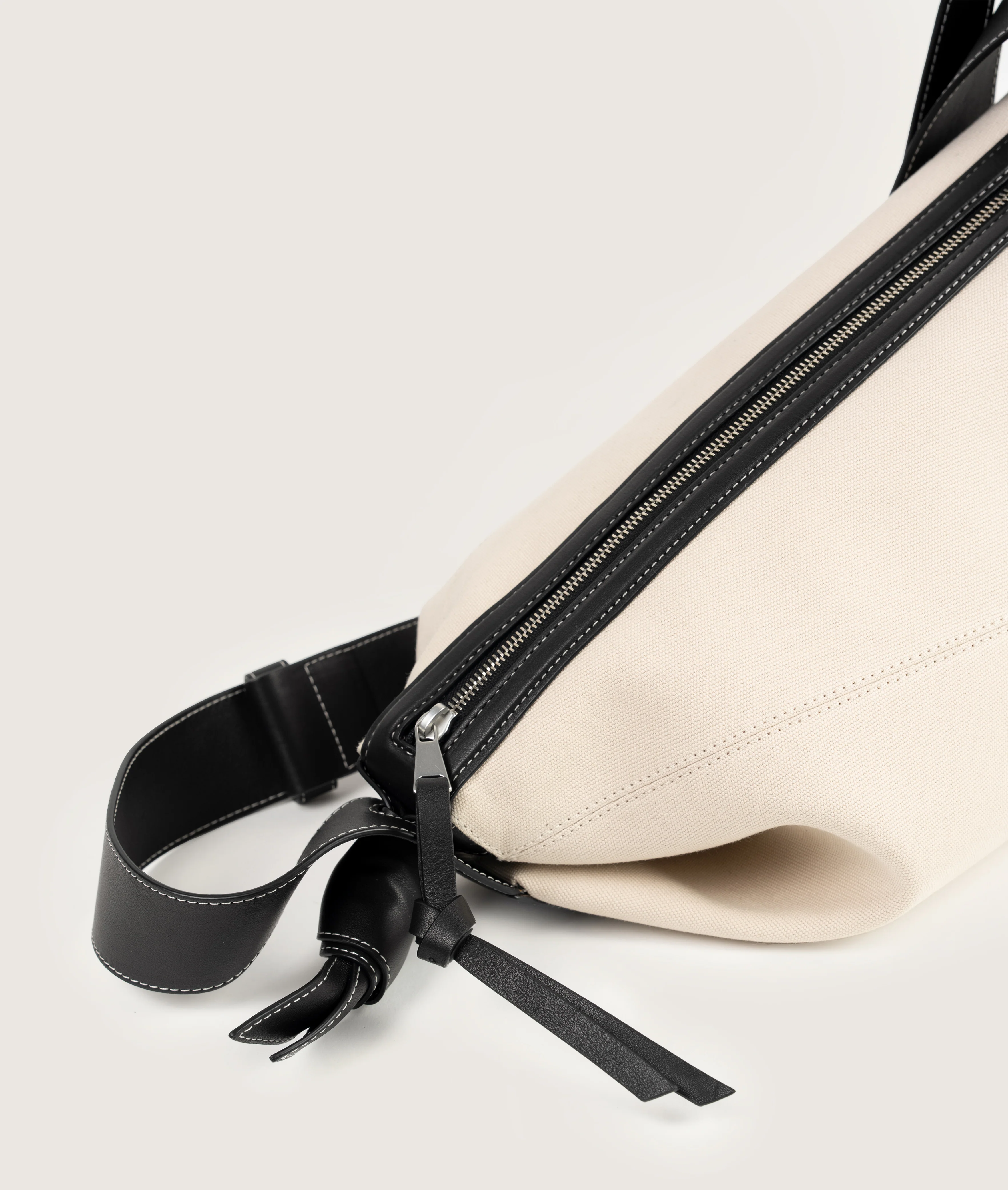 Furoshiki Crossbody Bag M Canvas ivory-black - Image 5