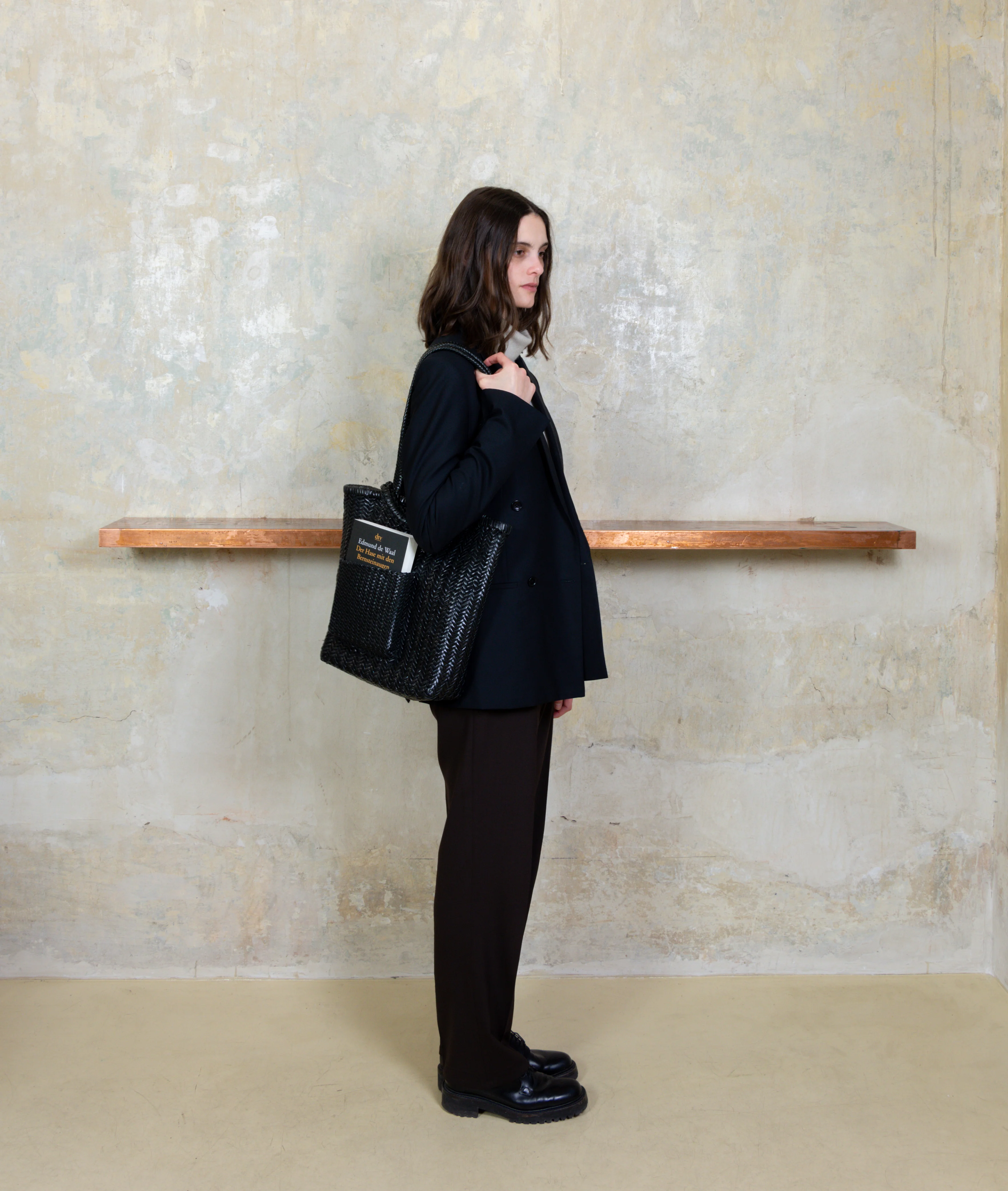 Pazar Book Tote Handwoven Black - Image 8
