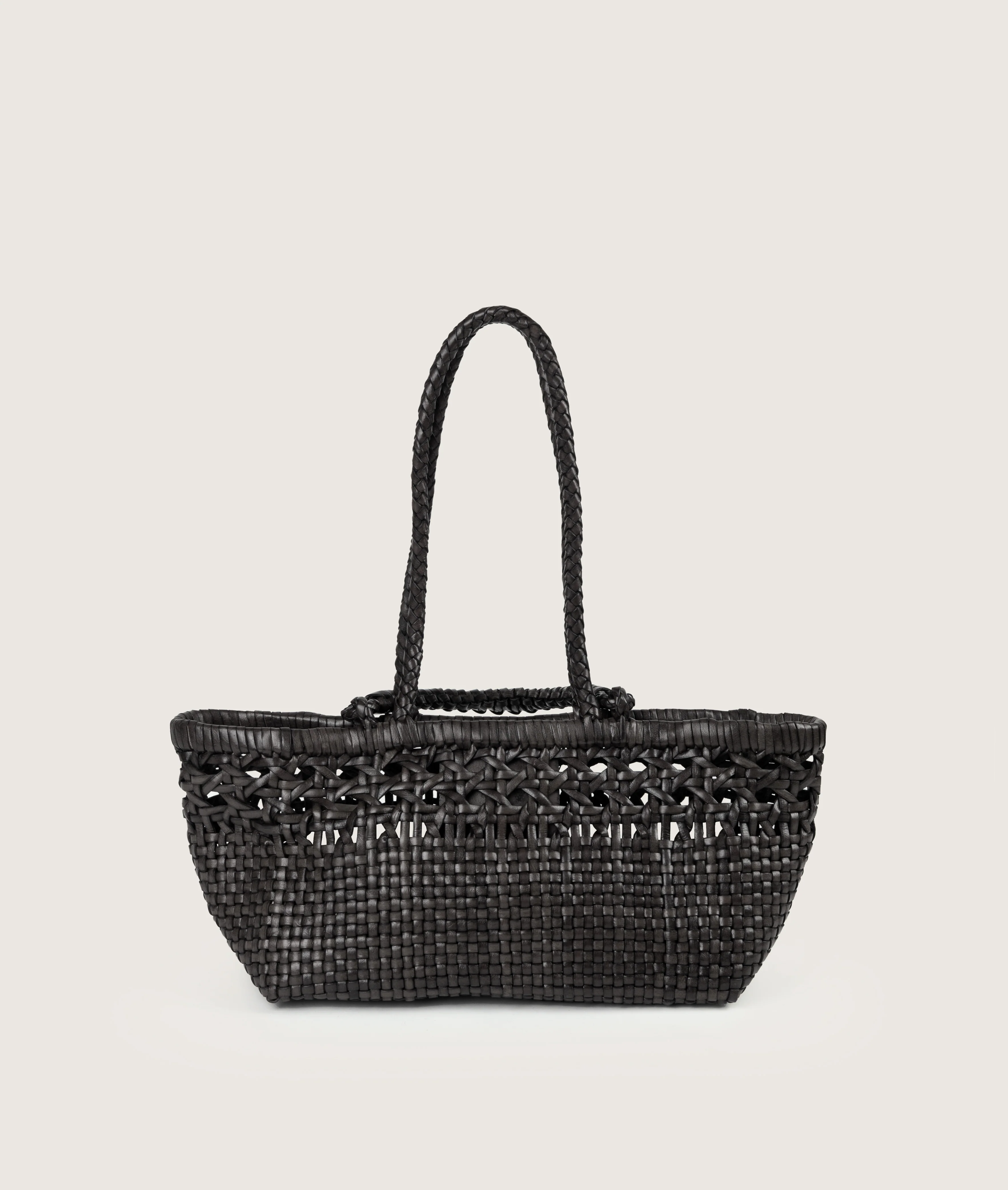Pazar Tote Boat Handwoven wiener geflecht Black - Image 3