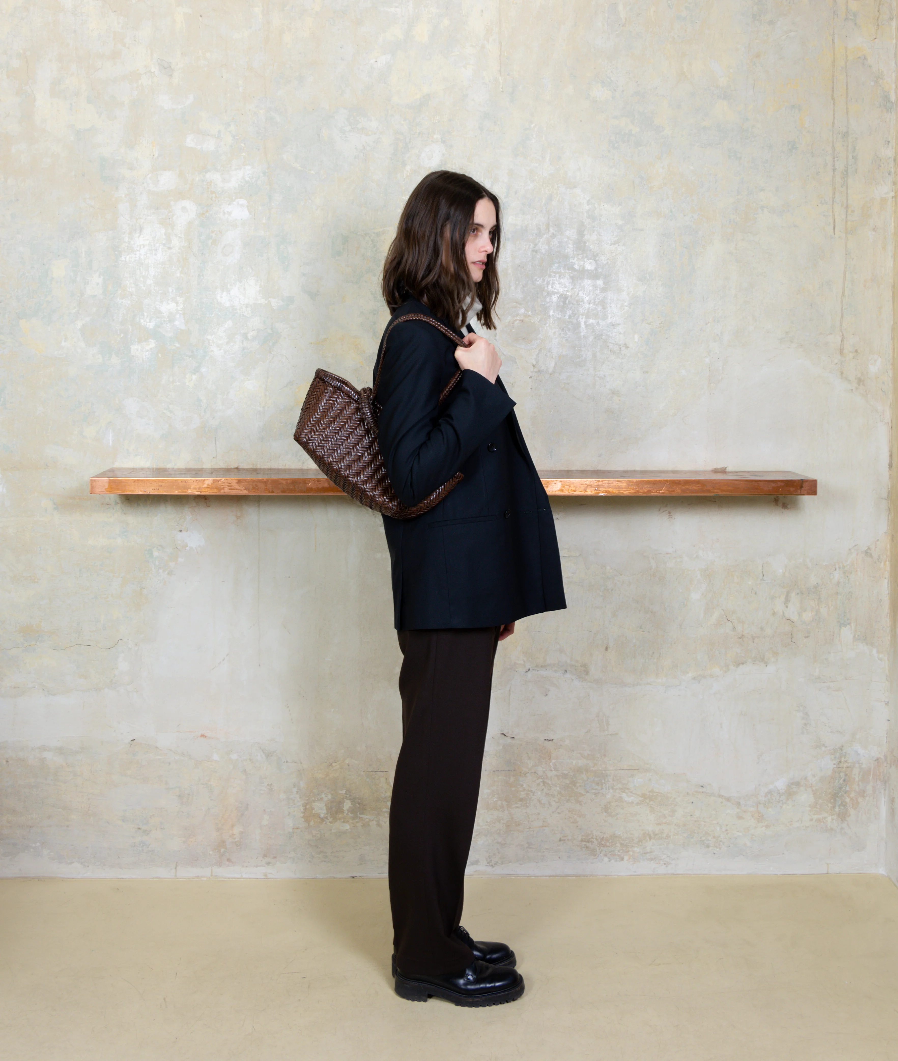 Pazar Tote Boat Handwoven Brown - Image 6