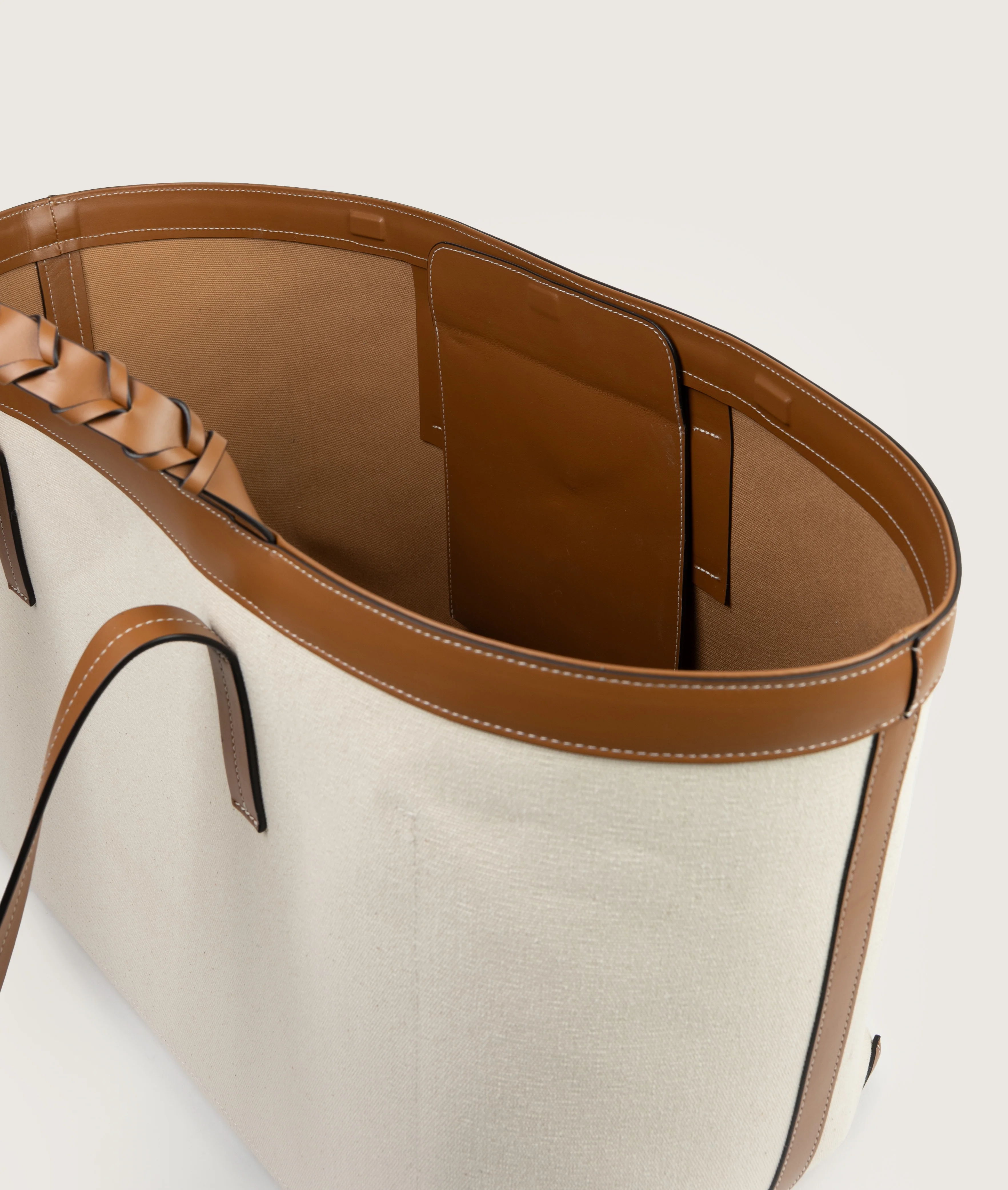 Reins Tote Bag Canvas XL Caramello/Ivory - Image 5