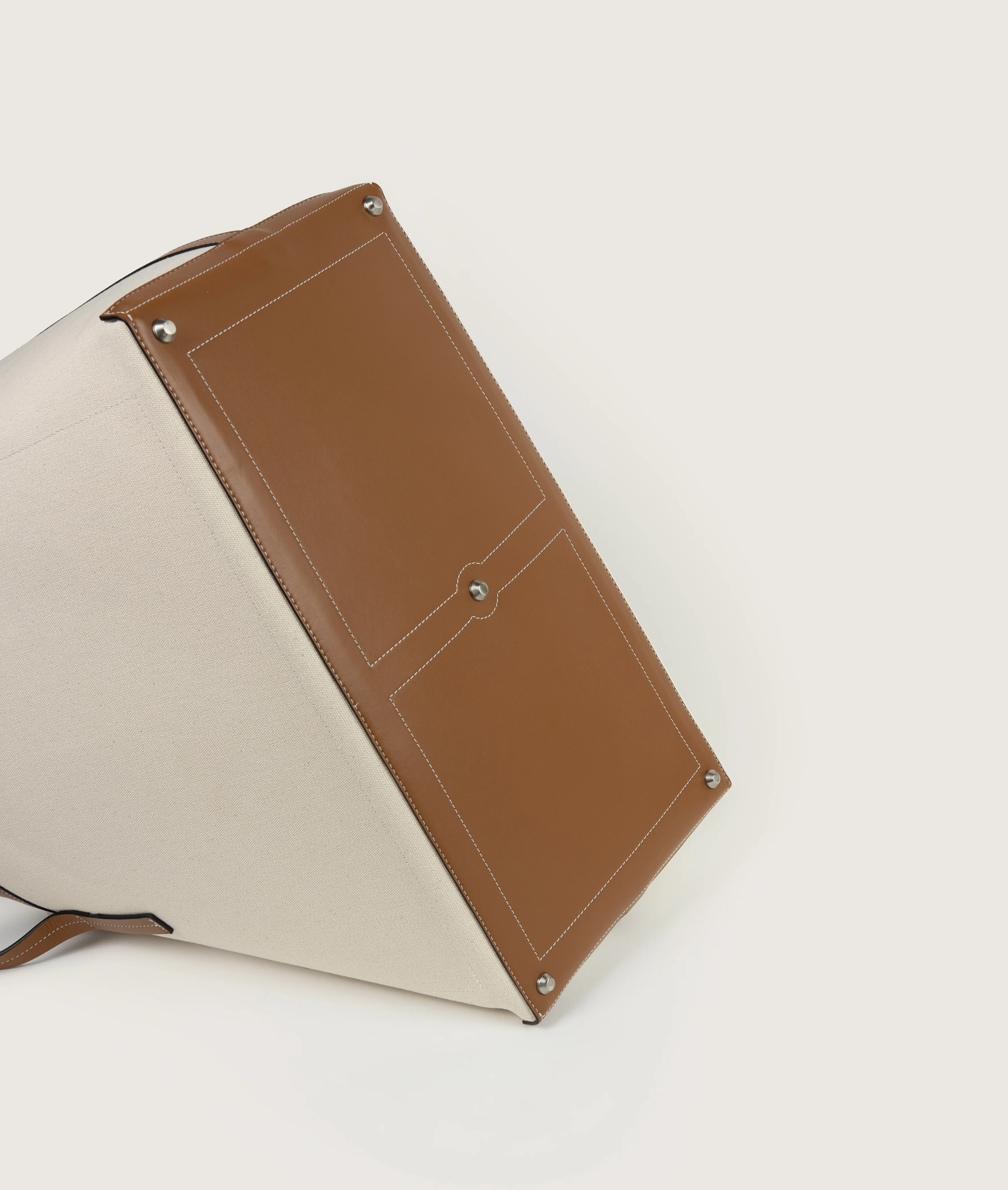 Reins Tote Bag Canvas XL Caramello/Ivory - Image 7